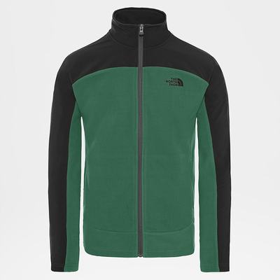 Men's The North Face Emilio Delta Fleece Jackets Green / Black | US-09237