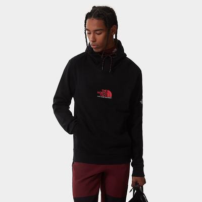 Men's The North Face Fine Alpine Hoodie Black Red | US-82617