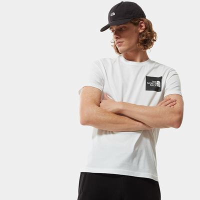 Men's The North Face Fine T Shirts White Black | US-84965