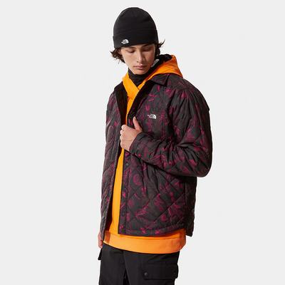 Men's The North Face Fort Point Insulated Flannel Fleeces Pink Black | US-38621