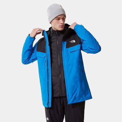 Men's The North Face Fourbarrel Zip-In Triclimate® Jackets Blue Black | US-91745