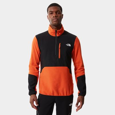 Men's The North Face Glacier Pro Quarter-Zip Fleece Sweatshirt Black | US-60389