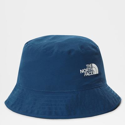 Men's The North Face INTERNATIONAL COLLECTION REVERSIBLE SPECTATOR BUCKET HAT Hats White Blue | US-8