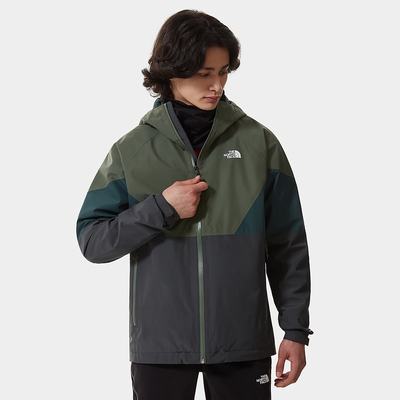 Men's The North Face LIGHTNING Waterproof Jackets Dark Grey Olive Green | US-97835