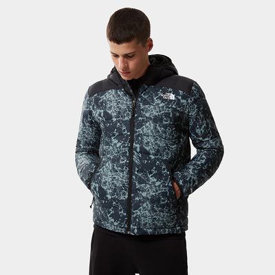 Men's The North Face La Paz Packable Down Jackets Green Camo | US-02659