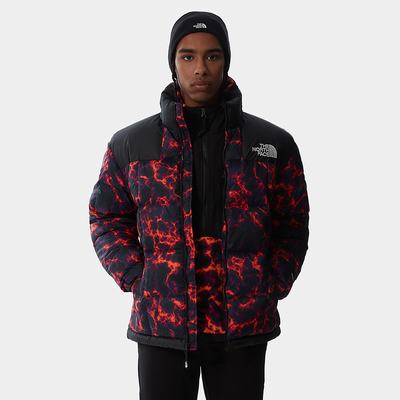 Men's The North Face Lhotse Down Jackets Black Camo | US-93512