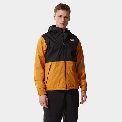 Men's The North Face MILLERTON Waterproof Jackets Black Yellow | US-62395