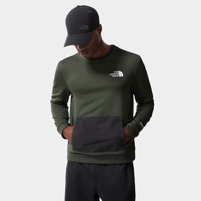 Men's The North Face MOUNTAIN ATHLETICS Sweaters Olive Green | US-13607