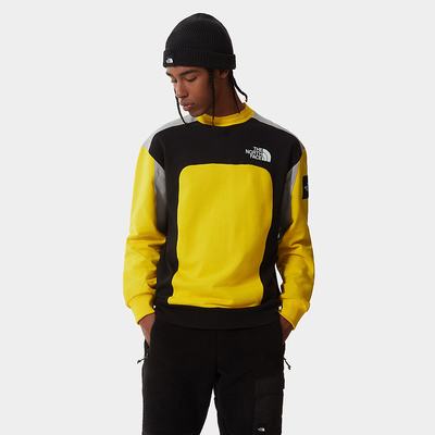 Men's The North Face MTN ARCHIVES CUT & SEW Sweaters Light Yellow | US-05372