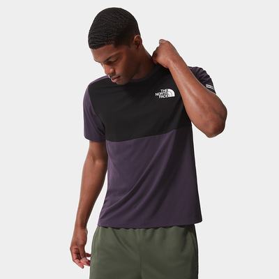 Men's The North Face Mountain Athletics Hybrid T Shirts Purple | US-20857