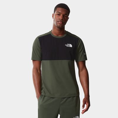 Men's The North Face Mountain Athletics Hybrid T Shirts Black | US-49678