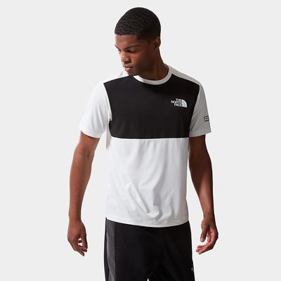 Men's The North Face Mountain Athletics Hybrid T Shirts White Black | US-81942