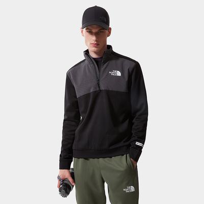 Men's The North Face Mountain Athletics Quarter-Zip Fleece Sweatshirt Black | US-96307