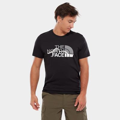 Men's The North Face Mountain Line T Shirts Black | US-08471