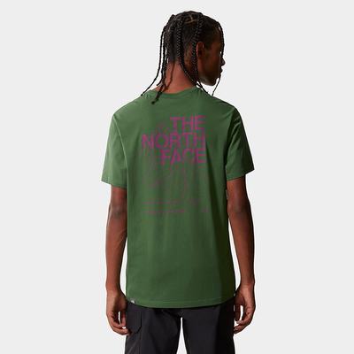 Men's The North Face Mountain Outline T Shirts Green | US-05879