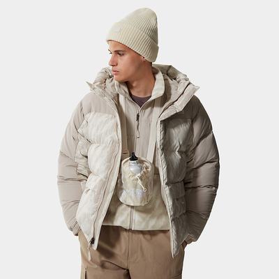 Men's The North Face PRINTED HIMALAYAN DOWN Down Parka Silver Grey | US-80329