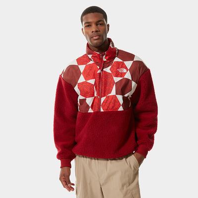 Men's The North Face PRINTED PLATTE SHERPA Fleeces Red | US-14753