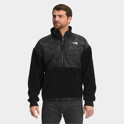 Men's The North Face PRINTED PLATTE SHERPA Fleeces Black | US-36091