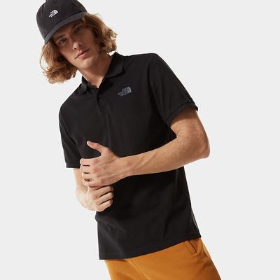 Men's The North Face Piquet Polo Shirt Black | US-13746