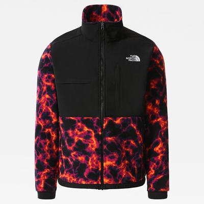 Men's The North Face Printed Denali 2 Sweatshirt Black Camo | US-43907