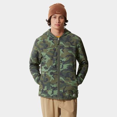 Men's The North Face Printed Mountain Zip-Up Fleeces Camo | US-31027