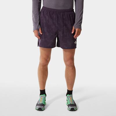 Men's The North Face Printed Movmynt Short Shorts Dark Purple | US-07594