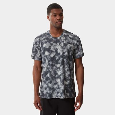 Men's The North Face Printed Wander Short-Sleeve T Shirts Grey Camo | US-47361