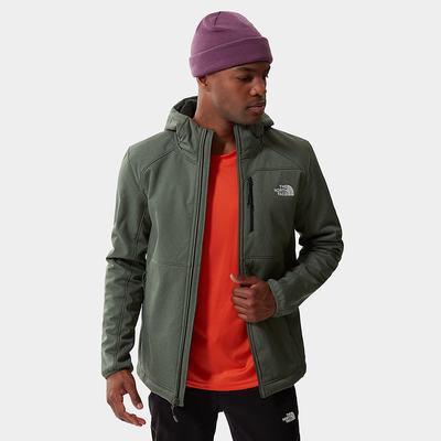 Men's The North Face Quest Hooded Softshell Softshell Jackets Light Green | US-57913