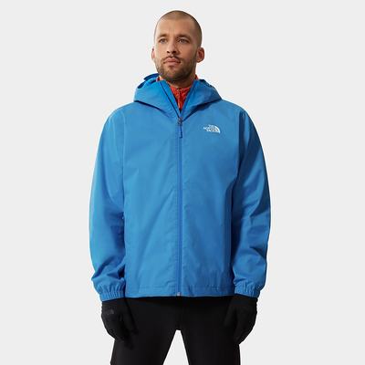 Men's The North Face Quest Hooded Waterproof Jackets Blue Black | US-23864