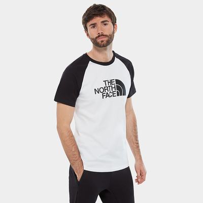 Men's The North Face Raglan Easy T Shirts White Black | US-62190