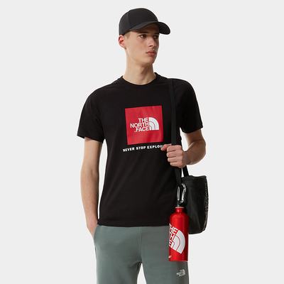 Men's The North Face Raglan Redbox T Shirts Black | US-63102