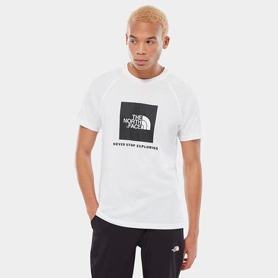 Men's The North Face Raglan Redbox T Shirts White | US-93126