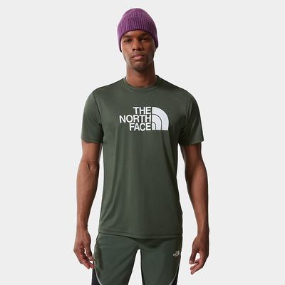 Men's The North Face Reaxion Easy T Shirts Olive Green | US-97043