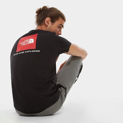 Men's The North Face Redbox T Shirts Black | US-36278