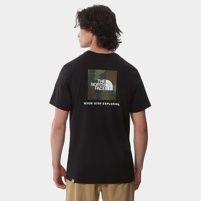 Men's The North Face Redbox T Shirts Black Camo | US-45068