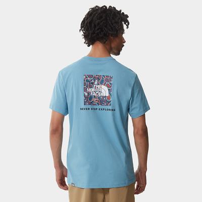 Men's The North Face Redbox T Shirts Blue Grey | US-75608