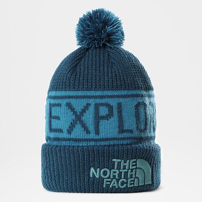 Men's The North Face Retro TNF Pom Beanies Blue | US-45912