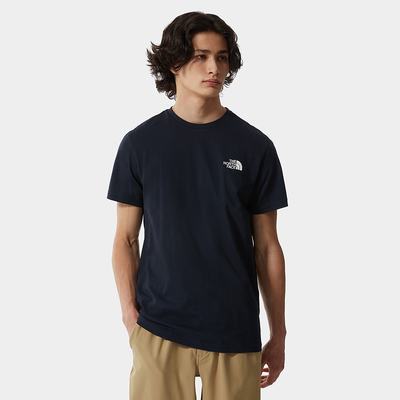 Men's The North Face SIMPLE DOME T Shirts Navy White | US-16457