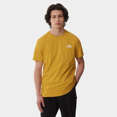 Men's The North Face SIMPLE DOME T Shirts Yellow | US-61375