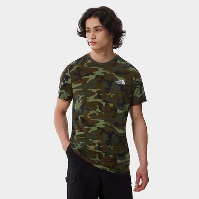 Men's The North Face SIMPLE DOME T Shirts Camo | US-76189