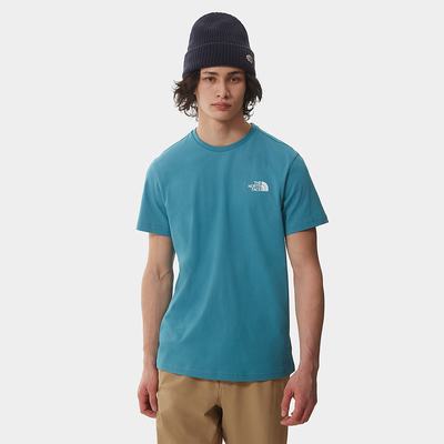 Men's The North Face SIMPLE DOME T Shirts Blue White | US-98571