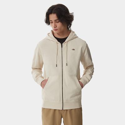 Men's The North Face Scrap Graphic Zip-Up Hoodie Beige | US-92543