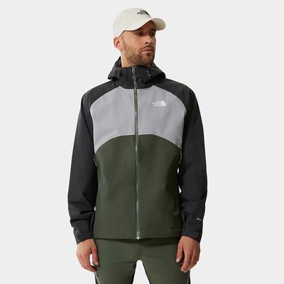 Men's The North Face Stratos Hooded Lightweight Jackets Grey | US-34865