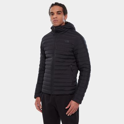 Men's The North Face Stretch Hooded Jackets Black | US-23075