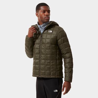 Men's The North Face THERMOBALL™ Eco Hooded Jackets White Green | US-09164