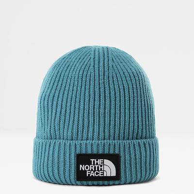 Men's The North Face TNF Logo Box Cuffed Beanies Blue | US-84309