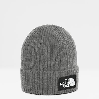 Men's The North Face TNF Logo Box Cuffed Beanies Grey | US-97103