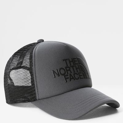 Men's The North Face TNF Logo Trucker Caps Grey Black | US-08261