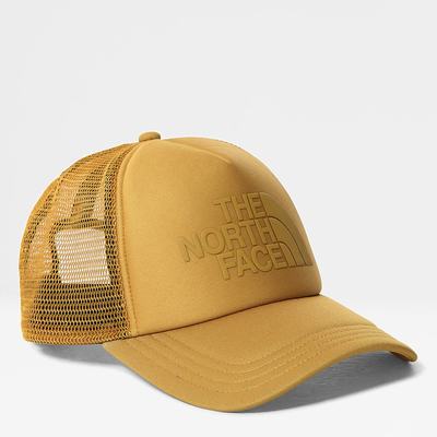 Men's The North Face TNF Logo Trucker Caps Yellow | US-63928