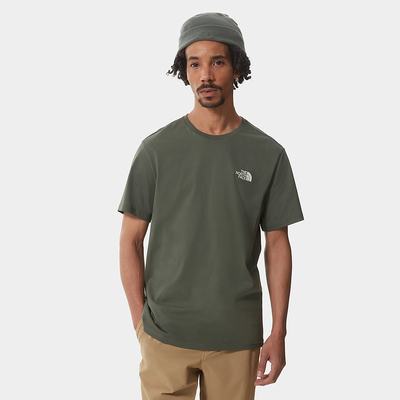 Men's The North Face Tissaack T Shirts Olive Green | US-82051